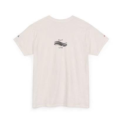 California Surf Unisex Heavy Cotton Tee, Summer Vibes T-Shirt, Beach Life Shirt, Surfing Gift, Vacation Wear, Casual Apparel