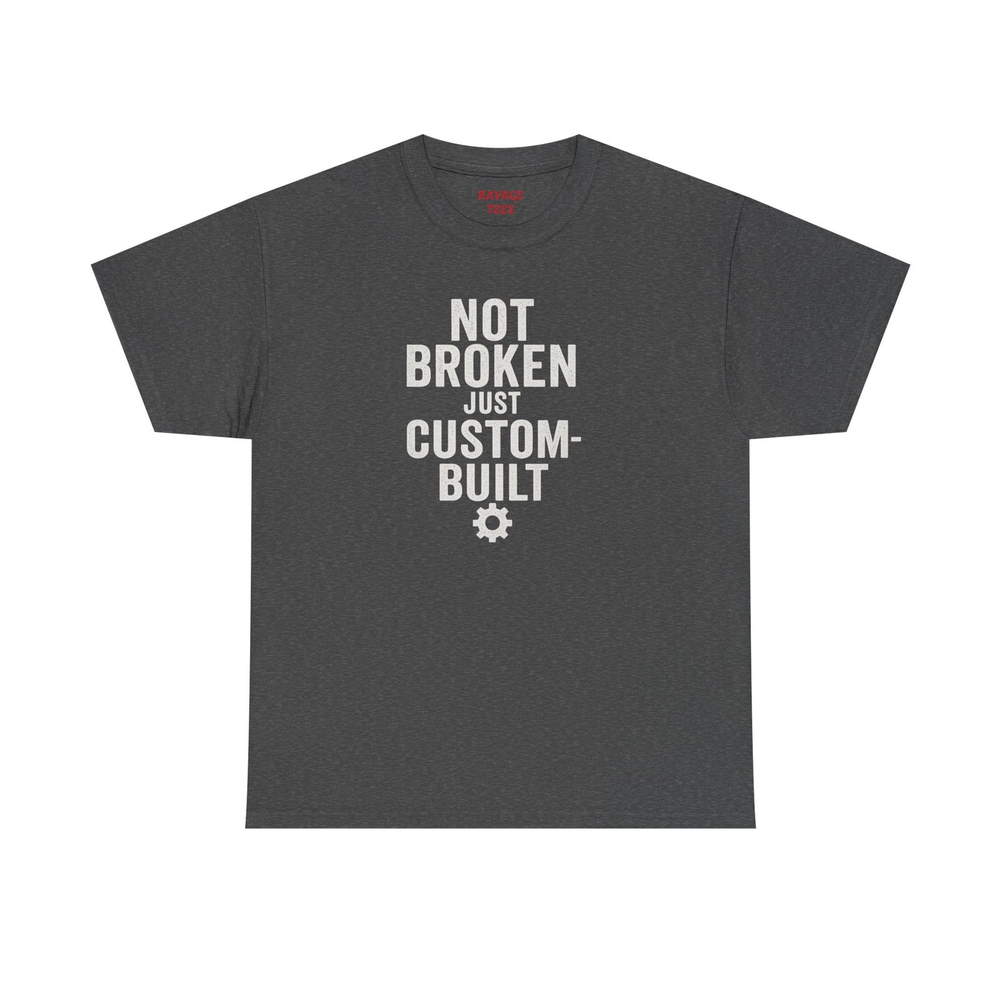 Not Broken Just Custom-Built | Unisex Graphic Tee – Garage Edition