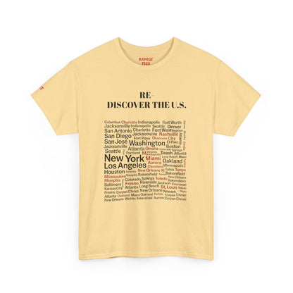 Re-Discover the U.S. Travel T-Shirt, Adventure Tee, USA Discovery Shirt