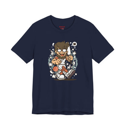 Retro Gamer Cartoon Character Tee