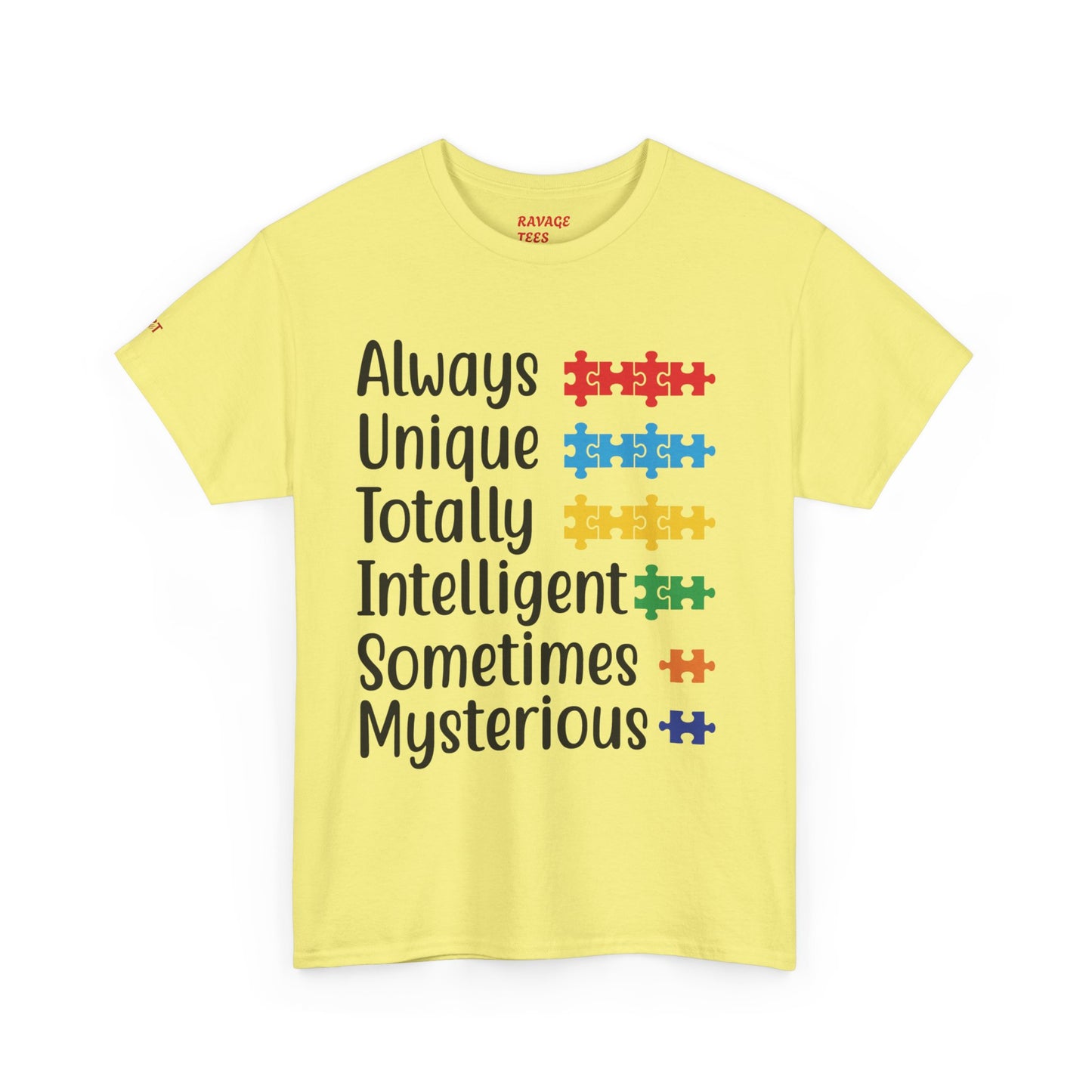 Unisex Autism Awareness Tee - Unique Puzzle Design, Perfect Gift for Friends, Family, and Supporters