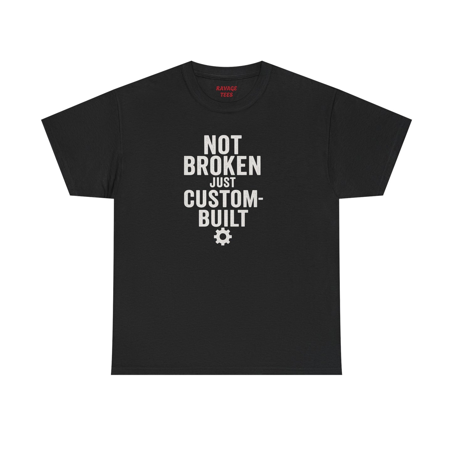 Not Broken Just Custom-Built | Unisex Graphic Tee – Garage Edition