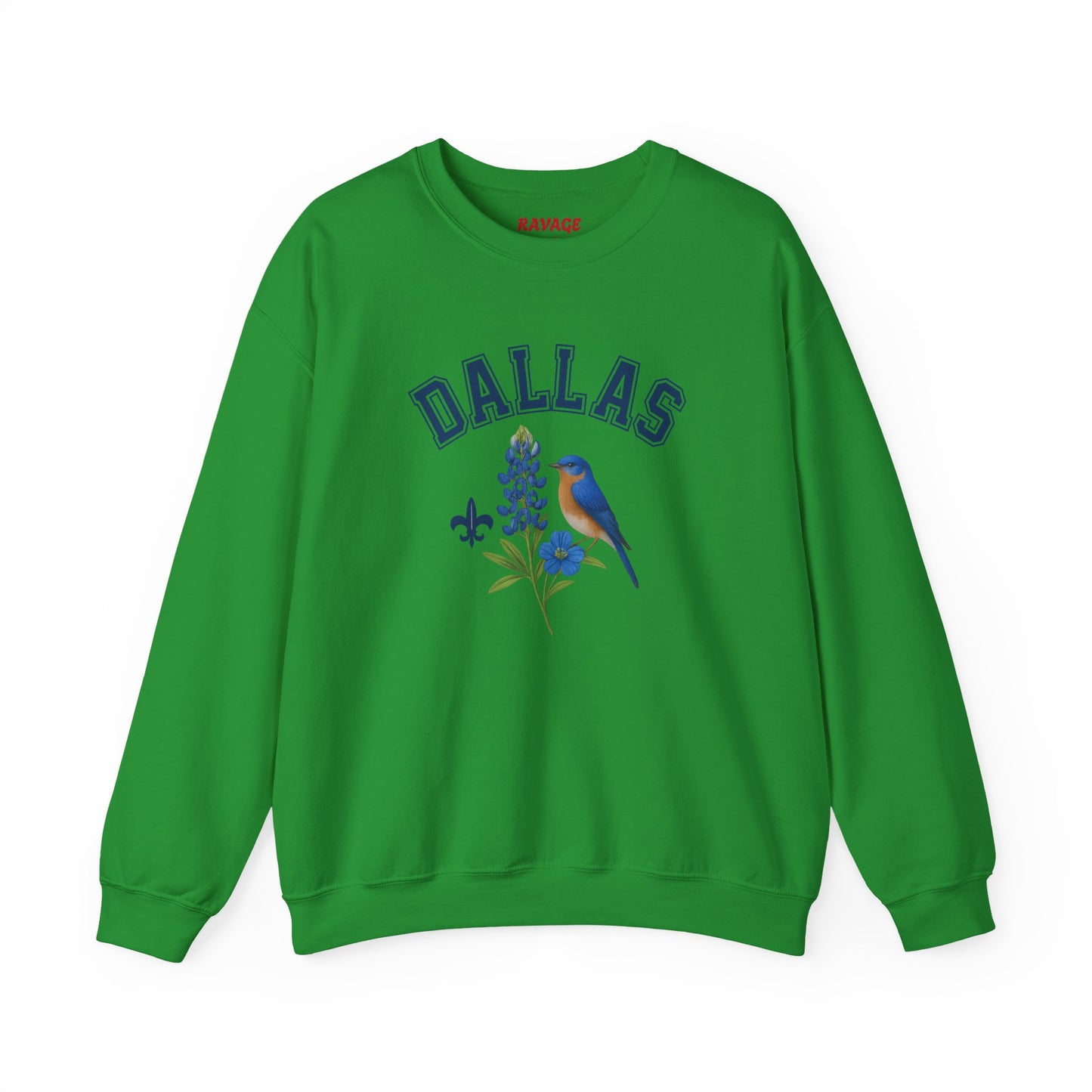 RAVAGE DALLAS - City Vibe Sweatshirt | Unisex Cardinal Crewneck, Cozy Fall Fashion, Casual Wear, Bird Lover Gift Idea