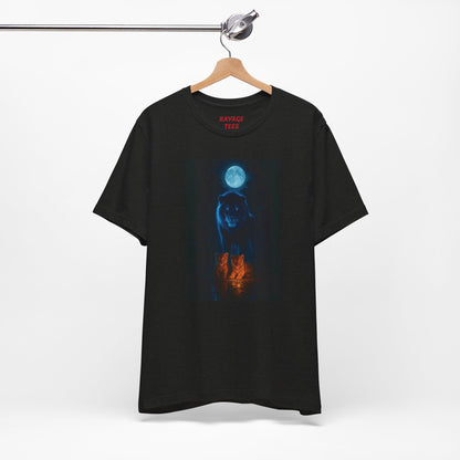 GUARDIAN OF THE MOON LIGHT PATH Mystical Wolf Moon Unisex Tee