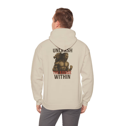Unleash the Ravage Within Hoodie, Motivational Sweatshirt for Fitness Lovers, Cozy Hoodie for Gym, Gift for Athletes, Unisex Sweatshirt