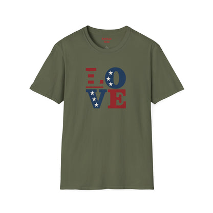 "Freedom & Love" Tee: Unisex 4th of July Graphic Shirt Gift