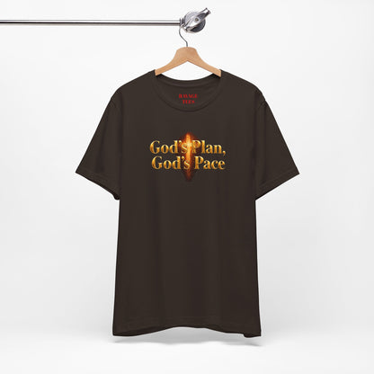Christian Tee "God's Plan, God's Pace"