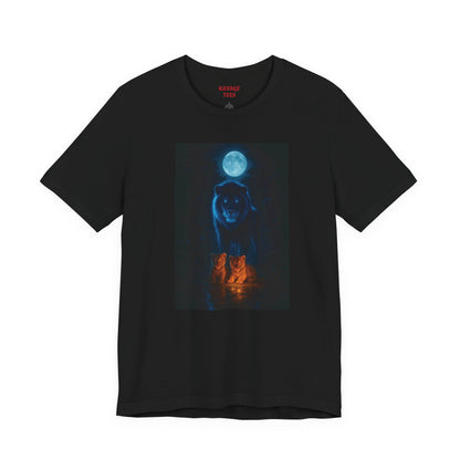GUARDIAN OF THE MOON LIGHT PATH Mystical Wolf Moon Unisex Tee
