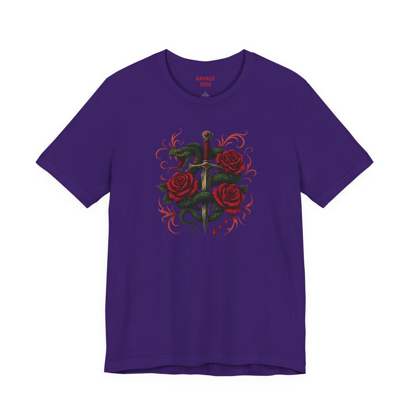 Edgy Rose Design Vintage Tee