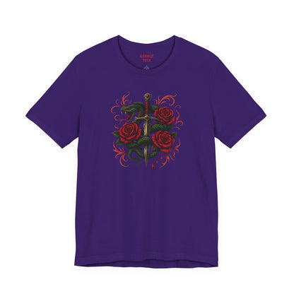 Edgy Rose Design Vintage Tee