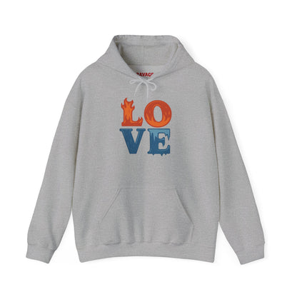 Unisex Hooded Sweatshirt with 'LOVE' Design - Cozy Gift for Friends, Valentine's Day, Casual Wear, Relaxation, Everyday Use