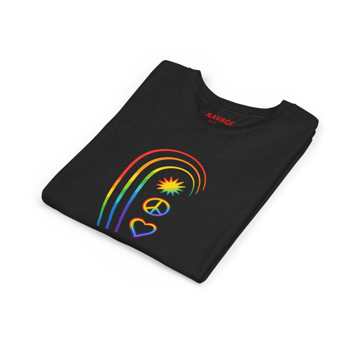 Youth Rainbow Peace & Love Tee