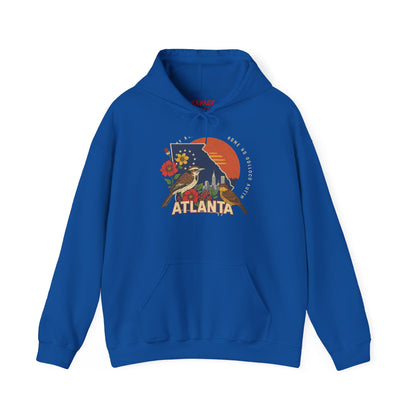 Atlanta Vintage Hoodie | Retro Style Hooded Sweatshirt, Cozy Fall & Winter Wear, Travel Gift for Atlanta Lovers