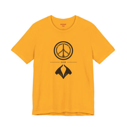Peace Sign Unisex Jersey Tee, Casual Wear, Gift for Friends, Summer Fashion, Festival Outfit, Eco-Friendly Apparel