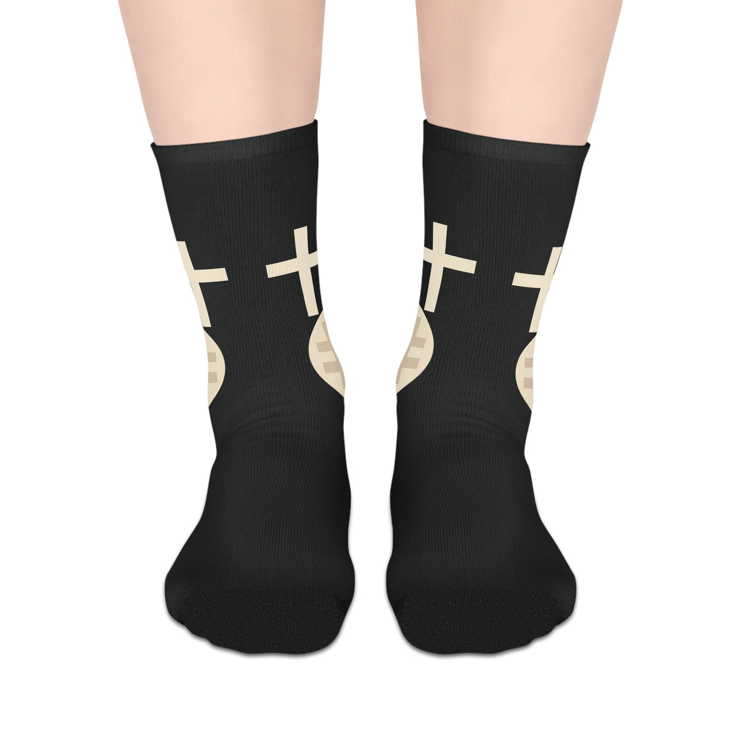 Calvary Cross Stylish Mid-length Socks with Bold Graphic Design - Perfect for Casual Wear, Gifts, and Everyday Comfort, Footwear, Unisex
