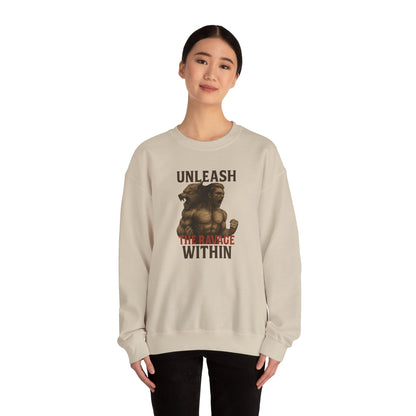 Unleash the Ravage Within  – Unisex French Terry Sweatshirt, Cozy Fall Casual Wear, Gamer Gift, Comfortable Everyday Apparel