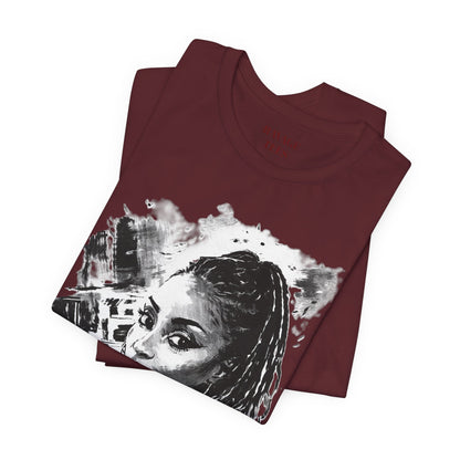 Personalize Black & White Ink Print T-Shirt