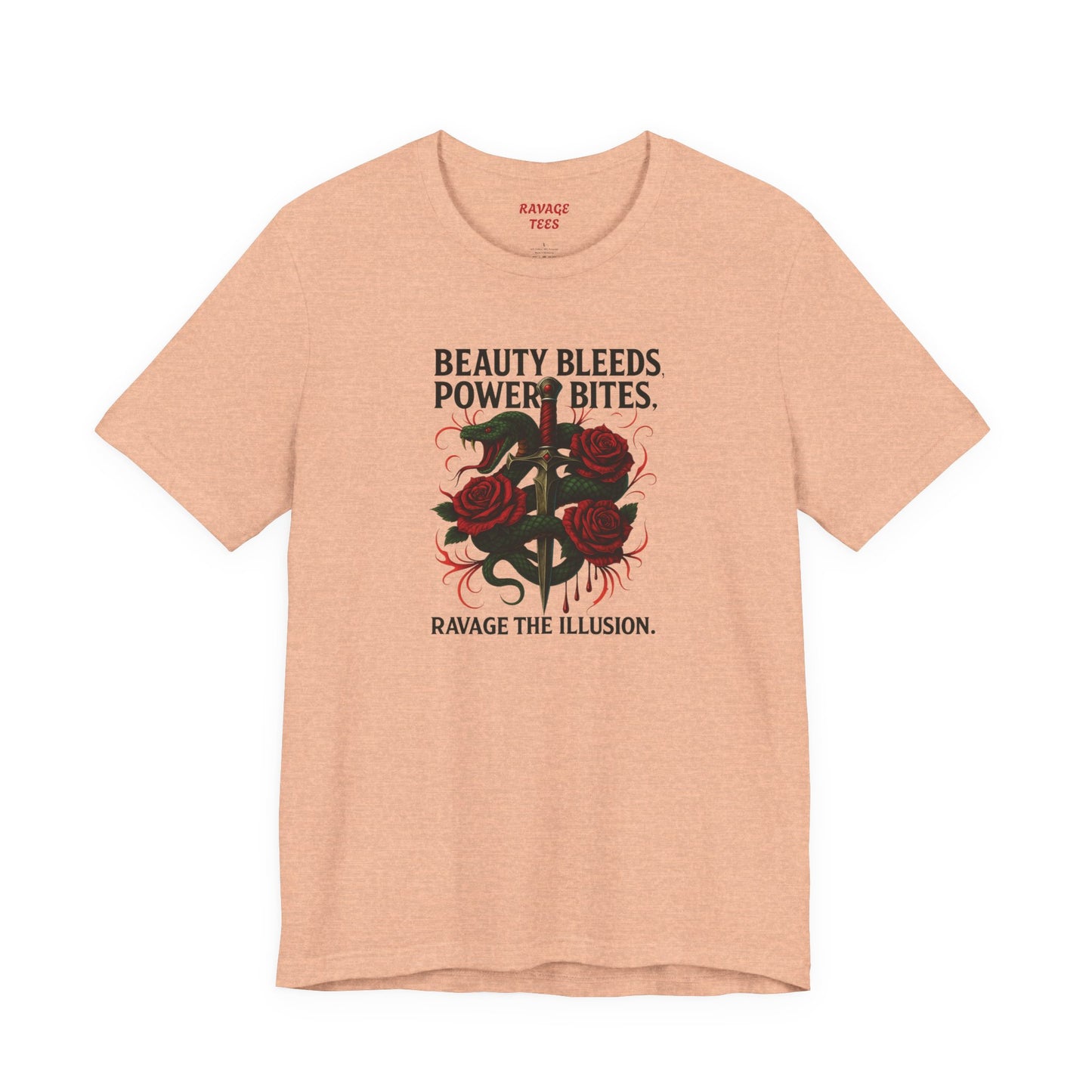 "Beauty Bleeds" Tee: Dark Aesthetic Unisex Graphic T-Shirt
