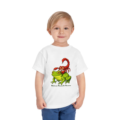 Toddler Tee - Cute Frog Riding Scorpion Graphic