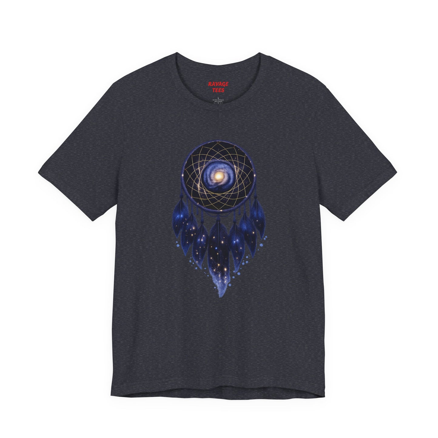 Dreamcatcher Galaxy T-Shirt — Mystical Cosmic Feather Tee