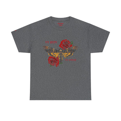 Your Body Your Choice Tee with Butterfly & Rose Design