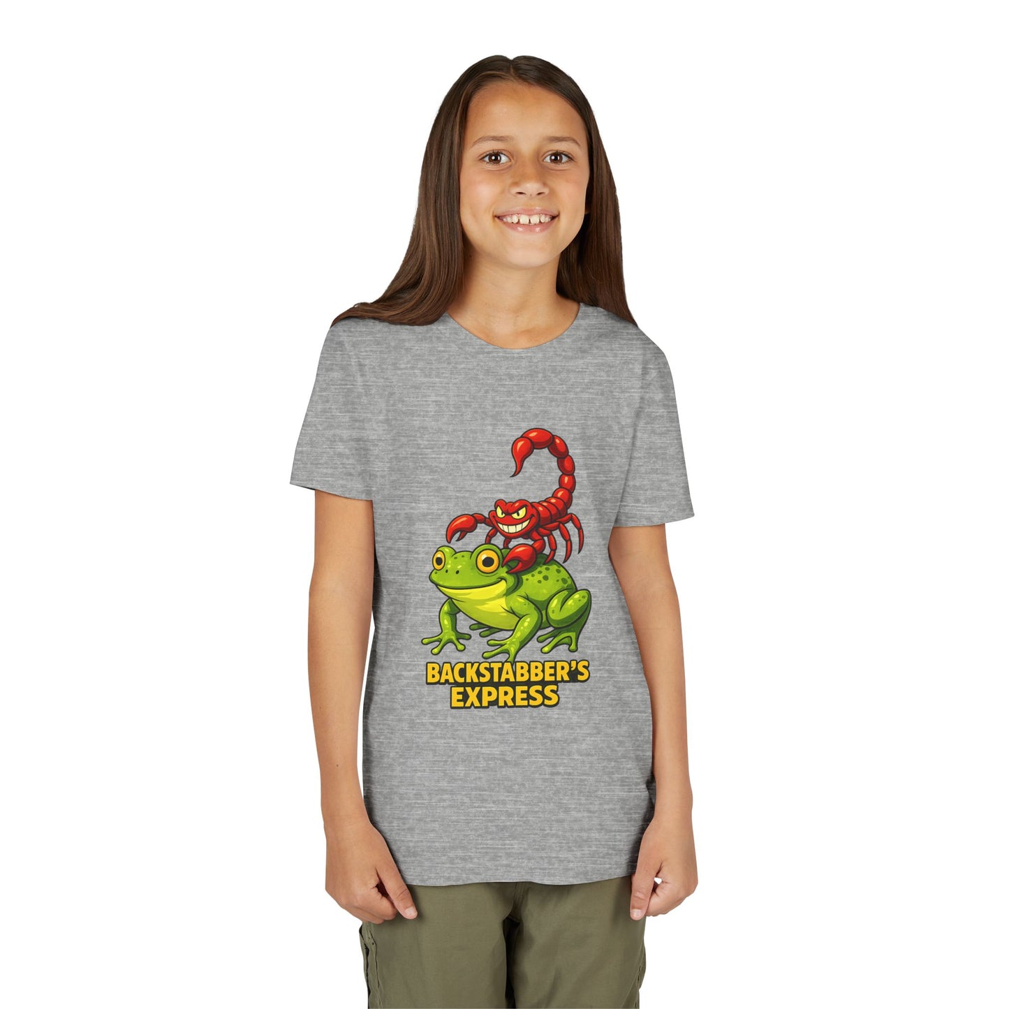 Youth Tee - "Backstabber's Express" Frog & Scorpion Graphic