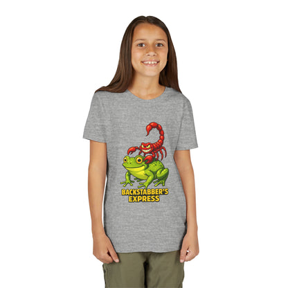 Youth Tee - "Backstabber's Express" Frog & Scorpion Graphic
