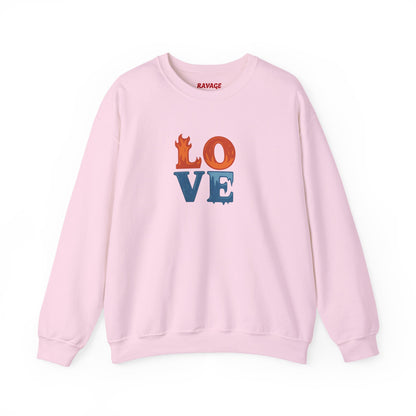 Patriotic Love Sweatshirt | Unisex Crewneck, Cozy Top for Celebrations, Gifts, Independence Day, Casual Style, Everyday Comfort
