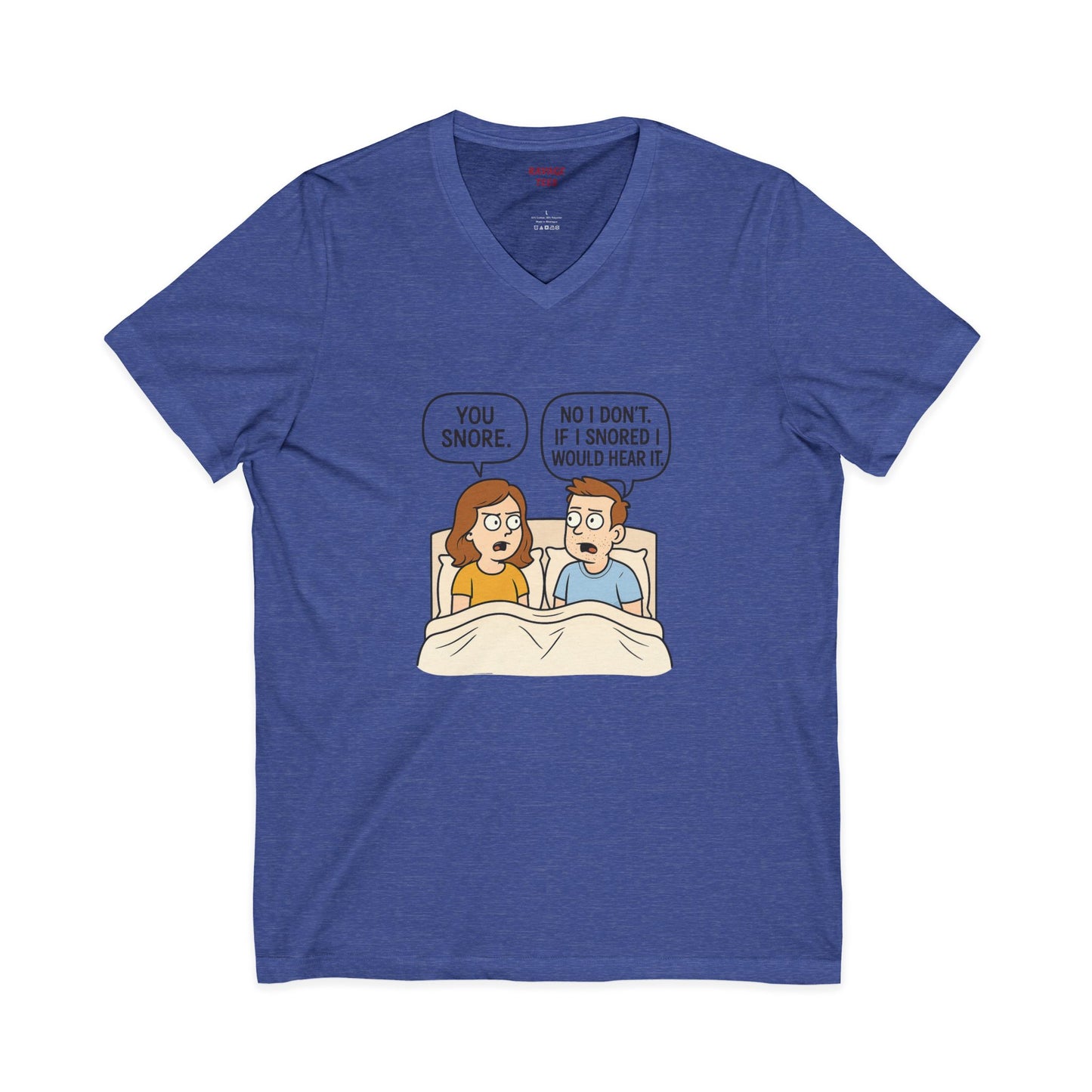 Unisex Comfortable T-Shirt, Humorous Sleepwear, Gift for Couples, Quirky Bedtime Shirt, Relationship Humor