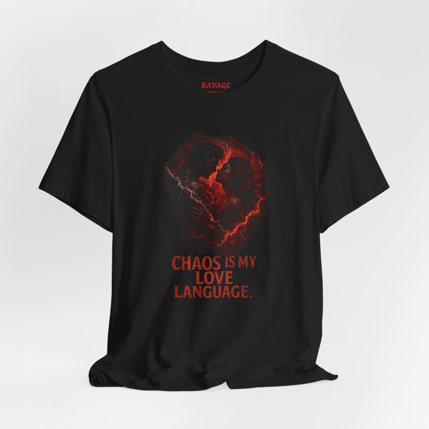Chaos Love Language Tee: Bold, Dark Tee