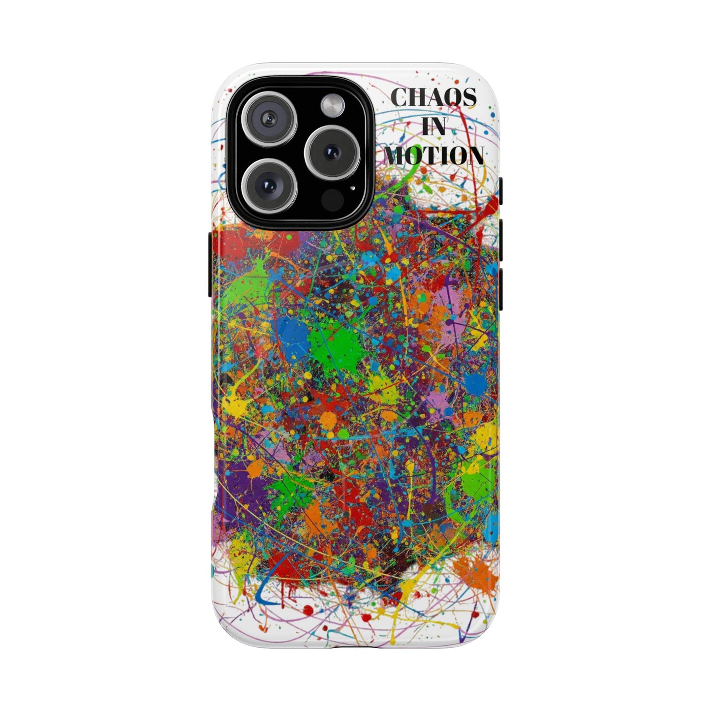 Vibrant Tough Phone Case with Abstract Design – Chaos in Motion Phone Case