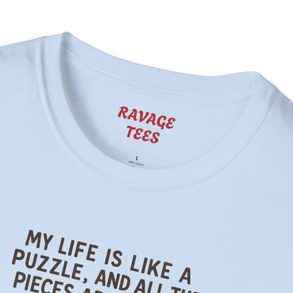 Puzzle Issues Unisex Tee – Funny Quote T-Shirt, Humor Gift, Casual Everyday Wear, Unique Puzzle Lover Shirt"