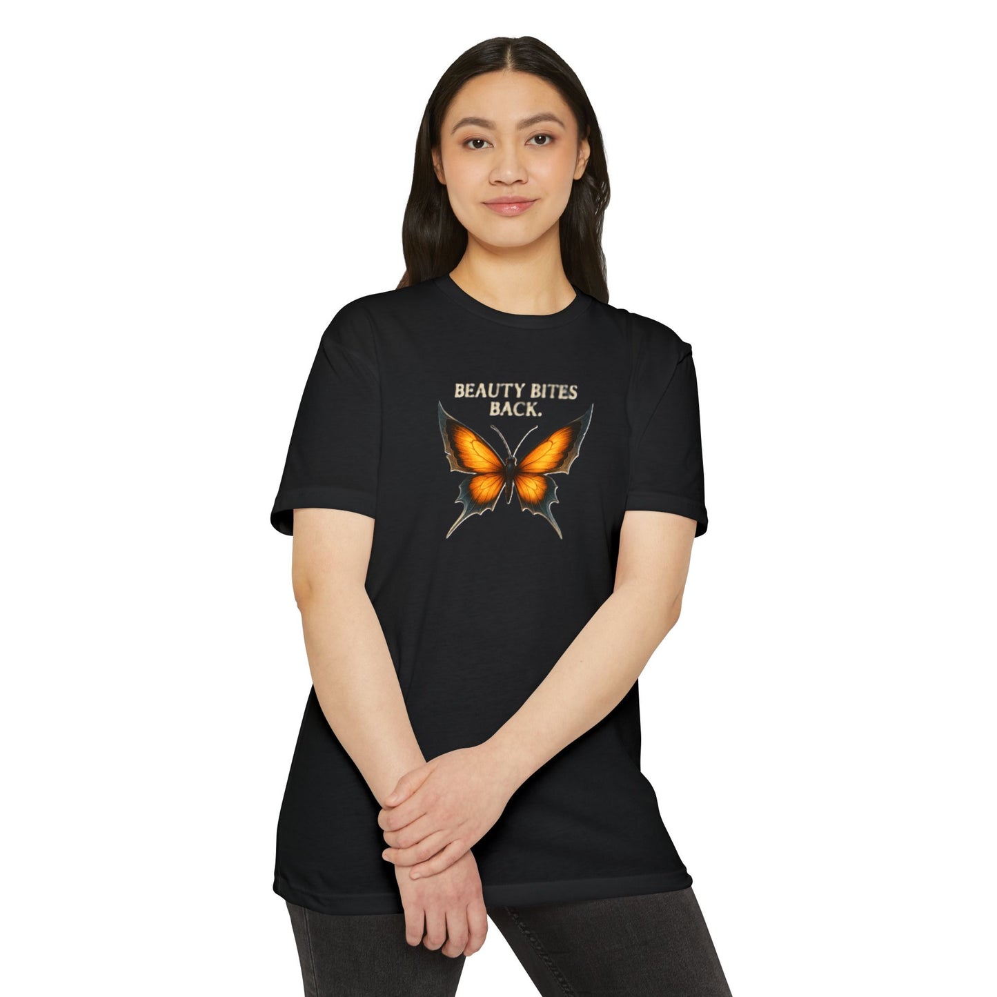 Butterfly Graphic T-Shirt – “Beauty Bites Back”