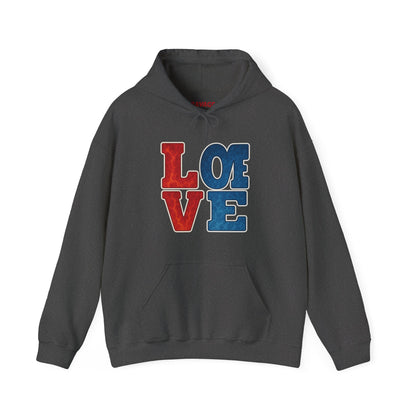 Unisex Hooded Sweatshirt with 'LOVE' Design - Cozy Gift for Friends, Valentine's Day, Casual Wear, Relaxation, Everyday Use