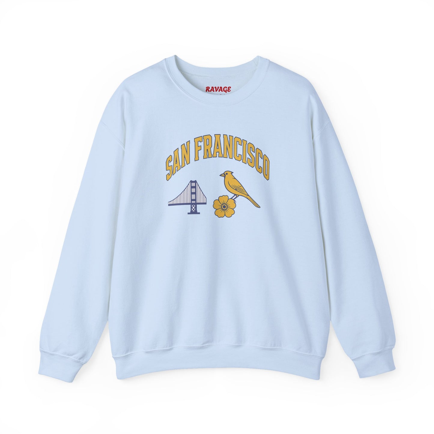 RAVAGE San Francisco - City Vibe Sweatshirt | Unisex Cardinal Crewneck, Cozy Fall Fashion, Casual Wear, Bird Lover Gift Idea