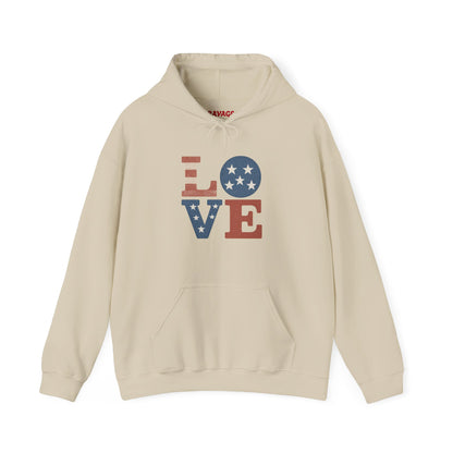 Unisex Hooded Sweatshirt with 'LOVE' Design - Cozy Gift for Friends, Valentine's Day, Casual Wear, Relaxation, Everyday Use