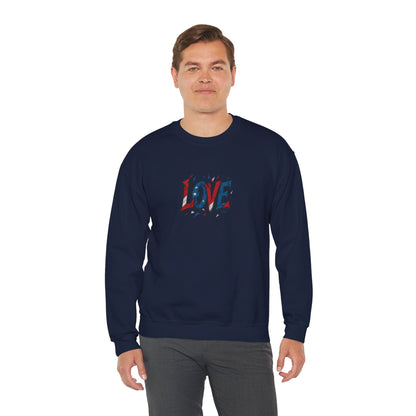 Patriotic Love Sweatshirt | Unisex Crewneck, Cozy Top for Celebrations, Gifts, Independence Day, Casual Style, Everyday Comfort