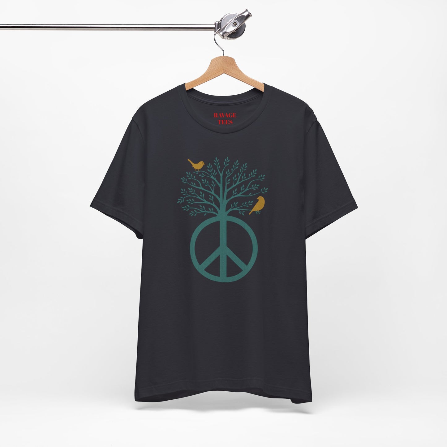 Peace Tree T-Shirt with Birds – Eco Nature Graphic Tee