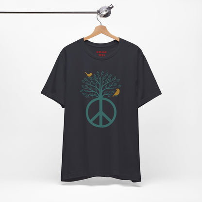 Peace Tree T-Shirt with Birds – Eco Nature Graphic Tee