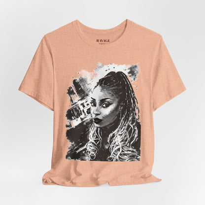 Personalize Black & White Ink Print T-Shirt