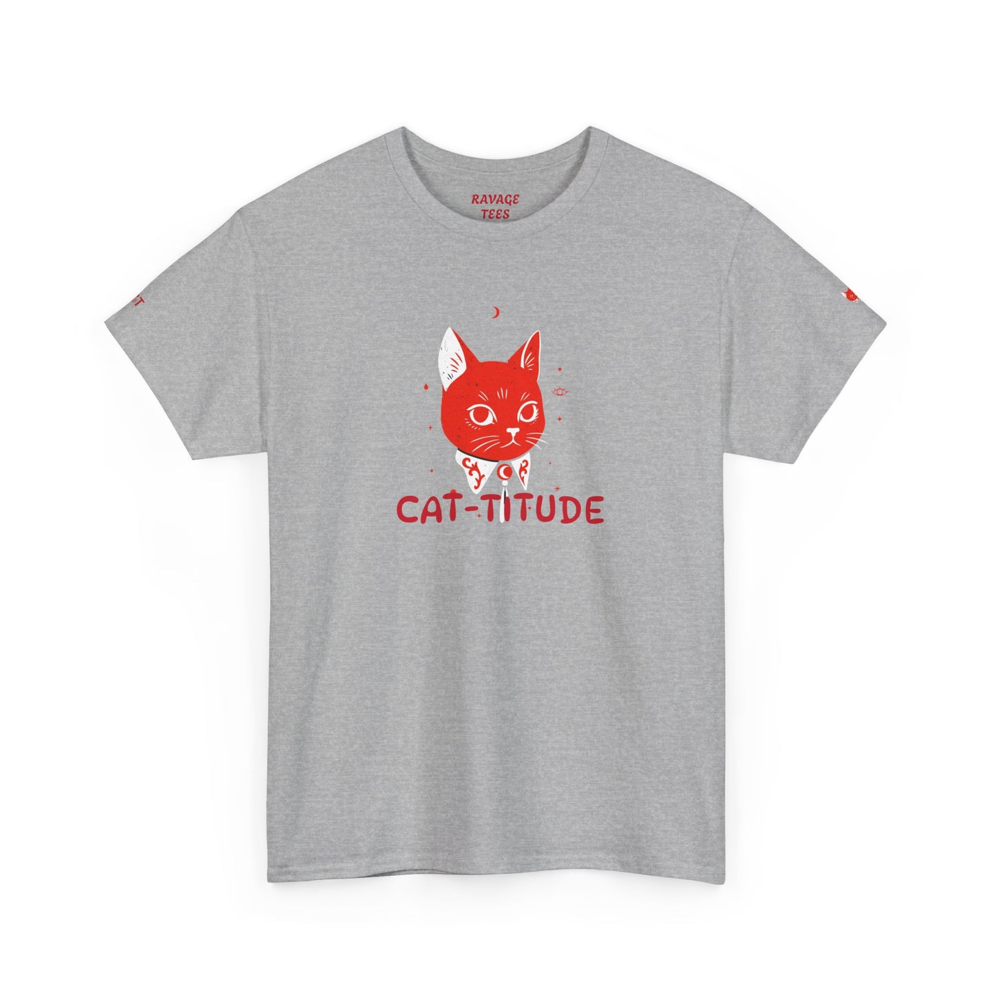 CAT-TITUDE Unisex Heavy Cotton Tee | Funny Cat Shirt