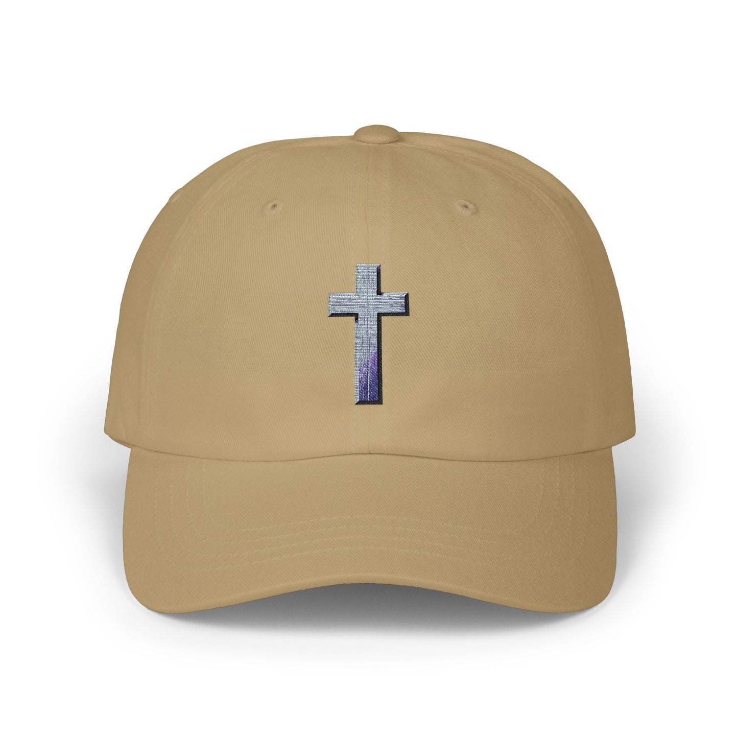Classic Cap with Colorful Cross Design