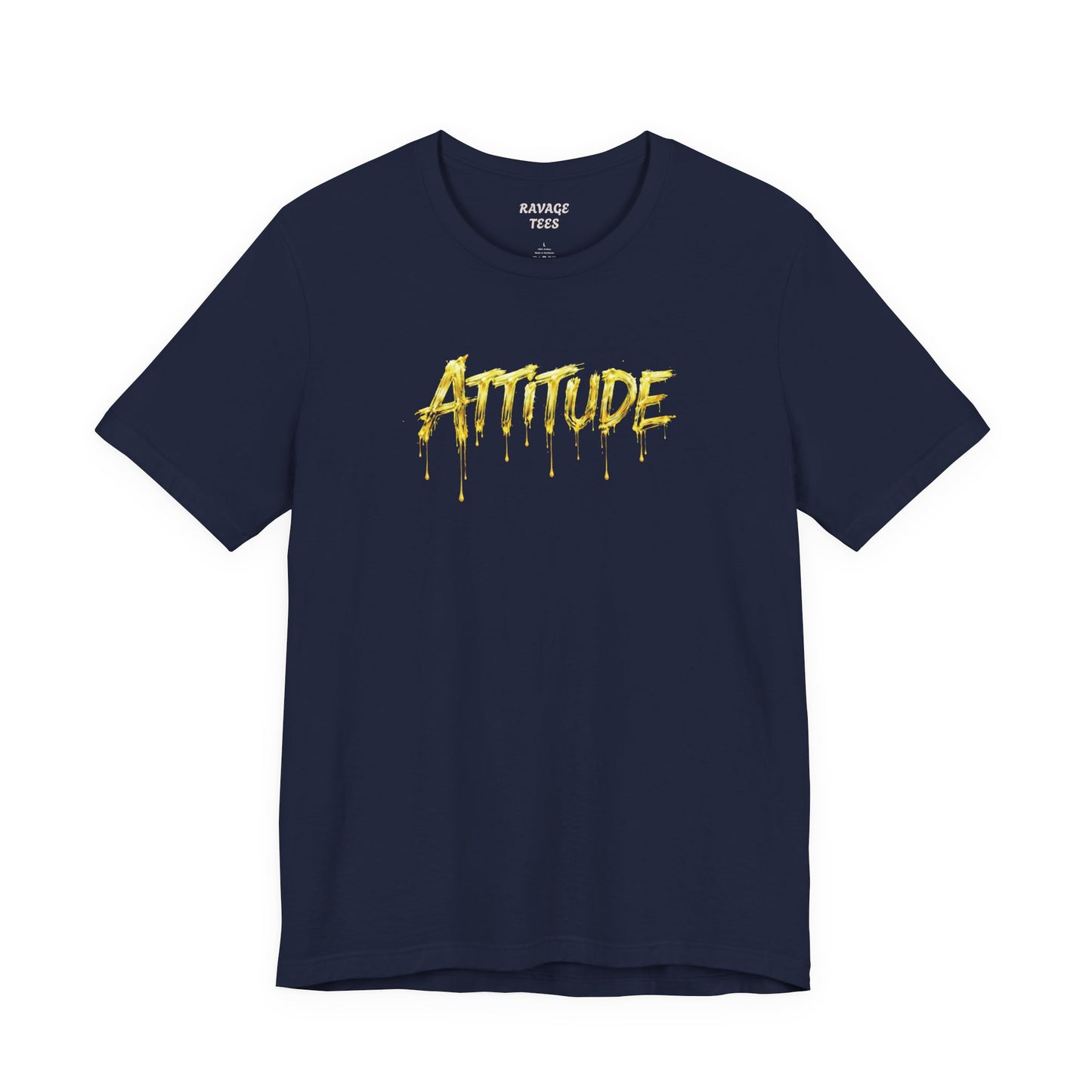 Attitude Drip Graphic Tee — Bold Yellow Streetwear T-Shirt