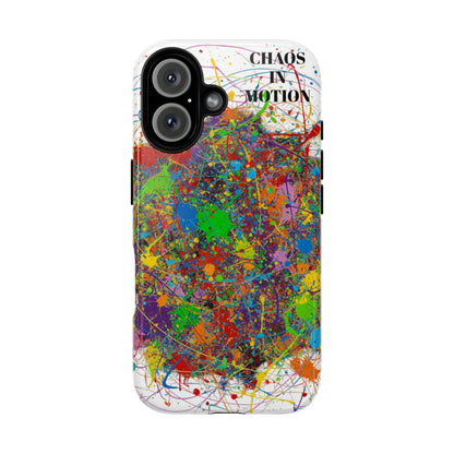 Vibrant Tough Phone Case with Abstract Design – Chaos in Motion Phone Case