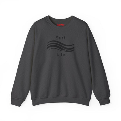 Surf Life Unisex Crewneck Sweatshirt | Beach Vibes, California Style, Perfect for Surfers