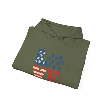 Unisex Hooded Sweatshirt with 'LOVE' Design - Cozy Gift for Friends, Valentine's Day, Casual Wear, Relaxation, Everyday Use
