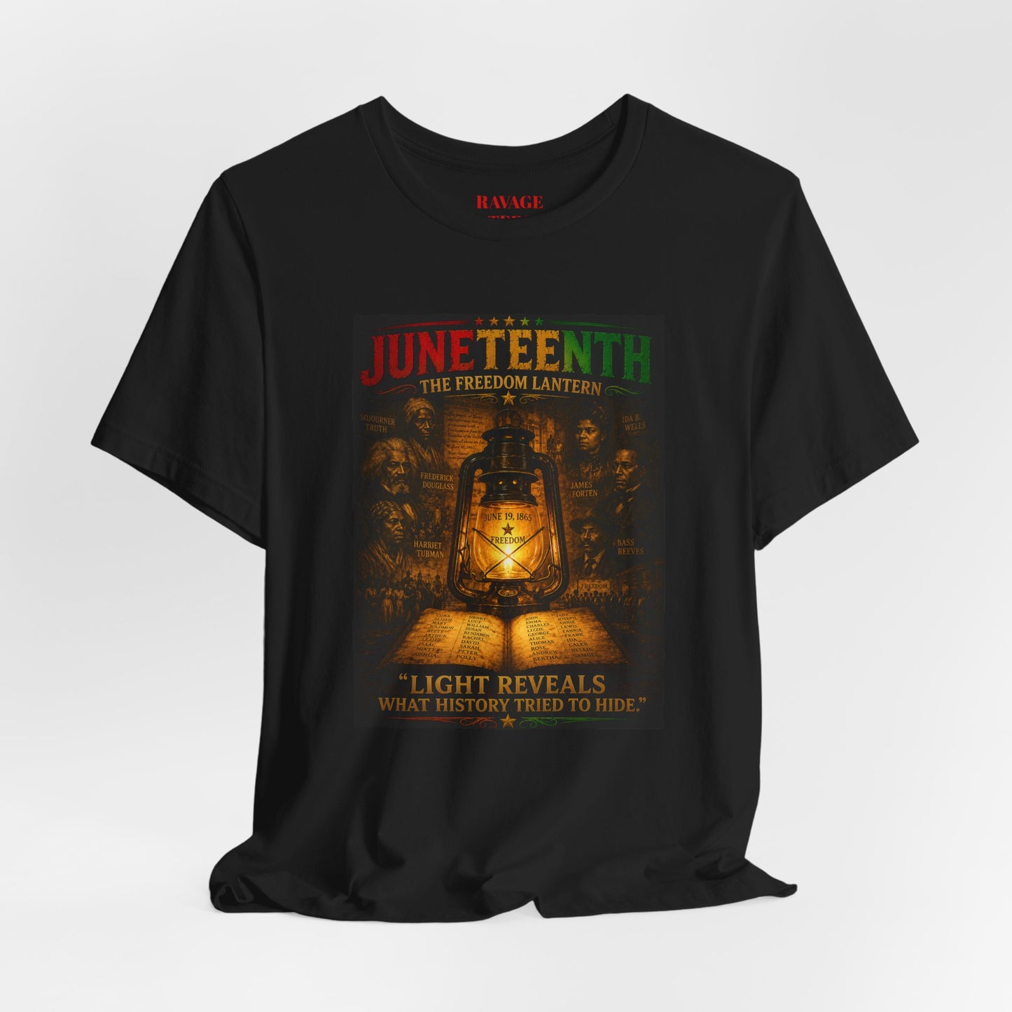 Juneteenth Lantern T-Shirt – "Light Reveals What History Tried to Hide"