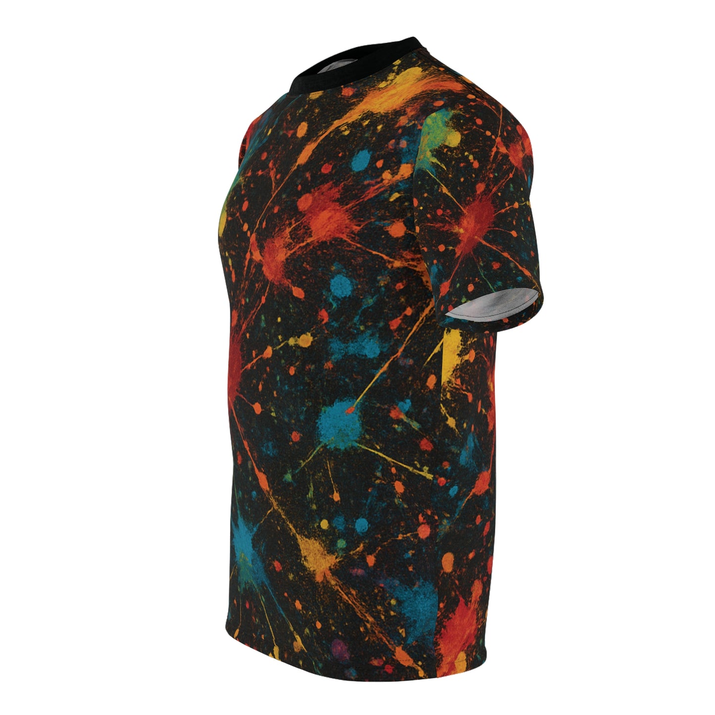 Art of Impact Colorful Splatter Unisex Tee, Eye-Catching Urban Graphic T-Shirt