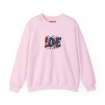 Patriotic Love Sweatshirt | Unisex Crewneck, Cozy Top for Celebrations, Gifts, Independence Day, Casual Style, Everyday Comfort