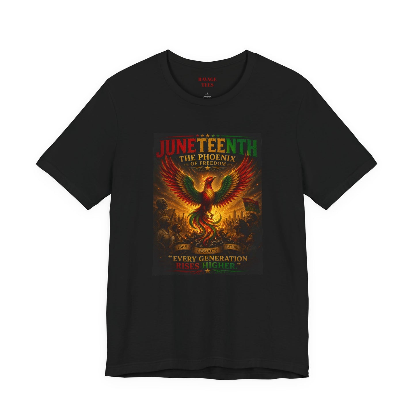 Juneteenth Phoenix Tee — "Every Generation rRises Higher"
